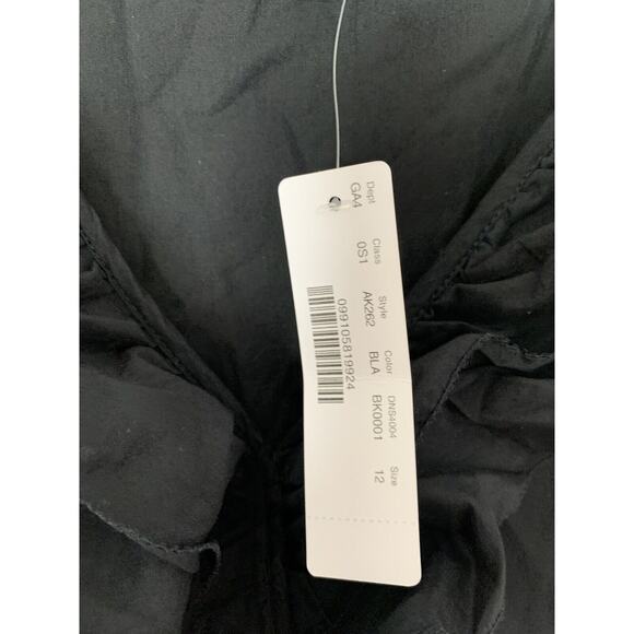 J. Crew Womens Dress 12 Maxi Tiered Ruffles Vneck Black Sleeveless New - Picture 4 of 11